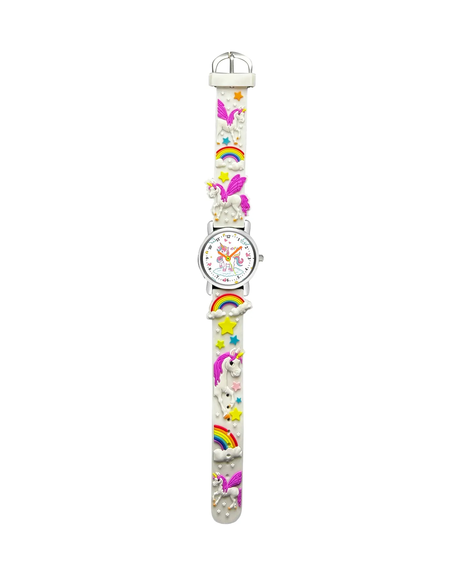 Spiky Round Unicorn Strap Analog Watch - Pink