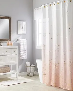 Splatter Blush Fabric Shower Curtain