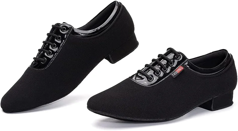 SWDZM Mens Latin Dance Shoes Breathable Ballroom Salsa Modern Tango Practice Dance Shoes