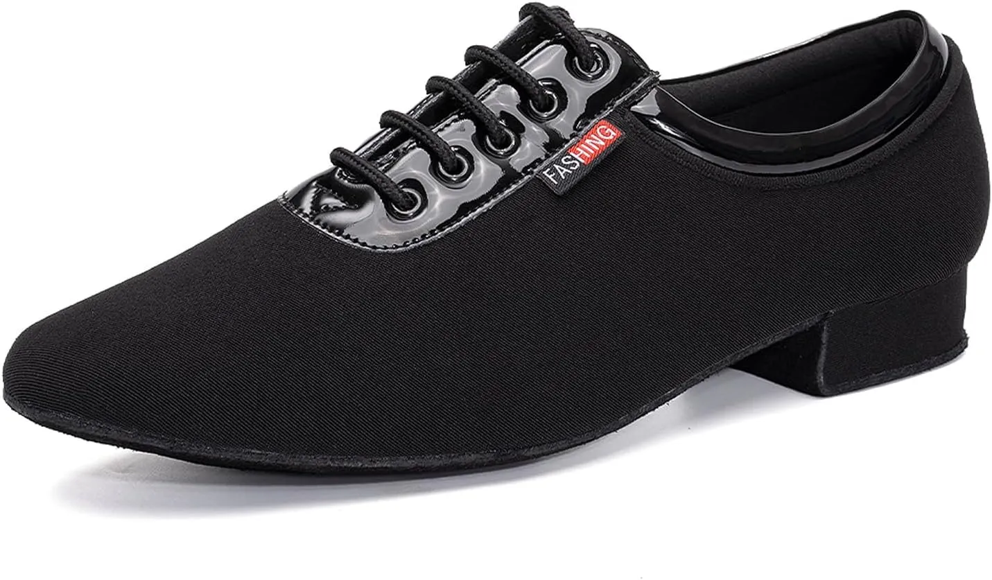 SWDZM Mens Latin Dance Shoes Breathable Ballroom Salsa Modern Tango Practice Dance Shoes