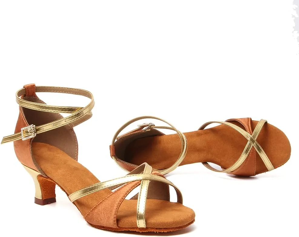 SWDZM Women's Ballroom Dance Shoes Comfortable Latin Salsa Professional Practice Dancing Shoes