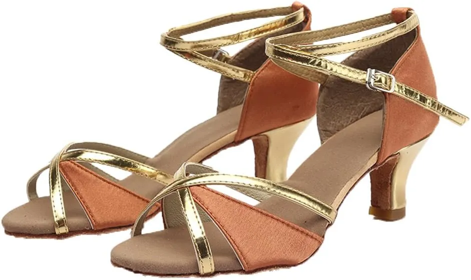 SWDZM Women's Ballroom Dance Shoes Comfortable Latin Salsa Professional Practice Dancing Shoes