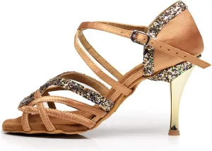SWDZM Women's Dance Shoes,Modern Latin Classical Practice Ballroom Dancing Shoes,Dance Sandals Shoes 7129