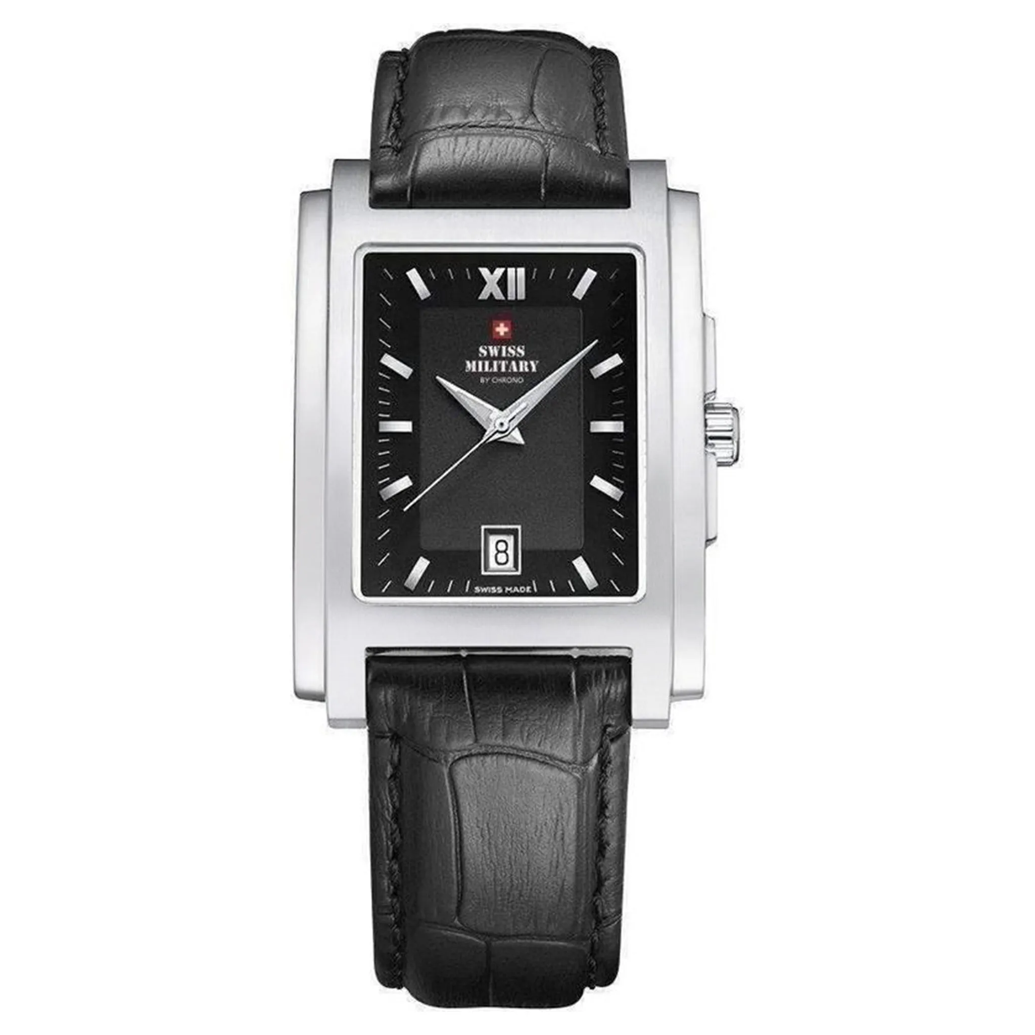 Swiss Military Black Leather Men's Watch - SM30053.05