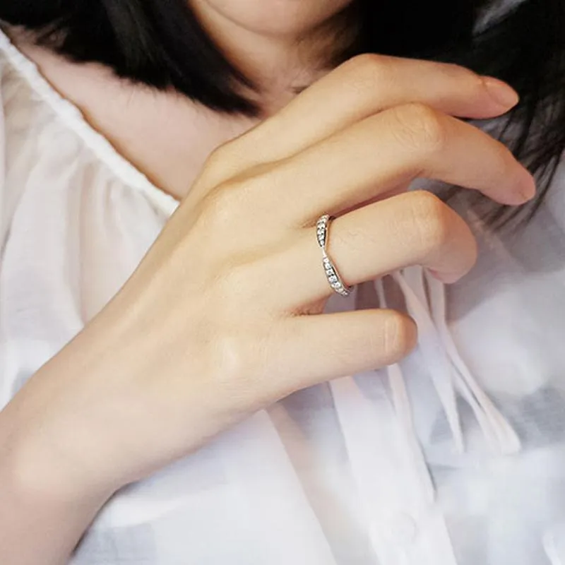 Tapered Stacking Band with Accents