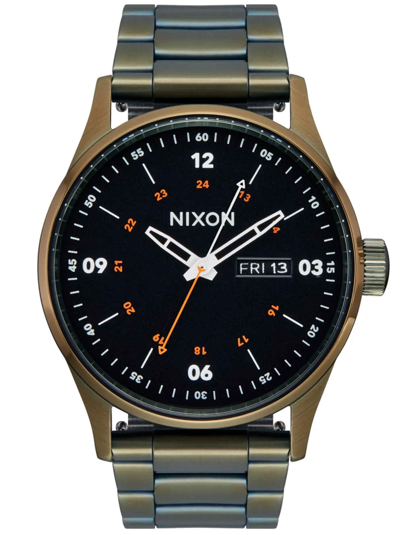 The Sentry Stainless Steel Dark Olive/Black Watch