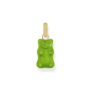 THOMAS SABO Large pendant with green goldbears and zirconia