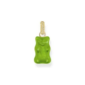 THOMAS SABO Large pendant with green goldbears and zirconia
