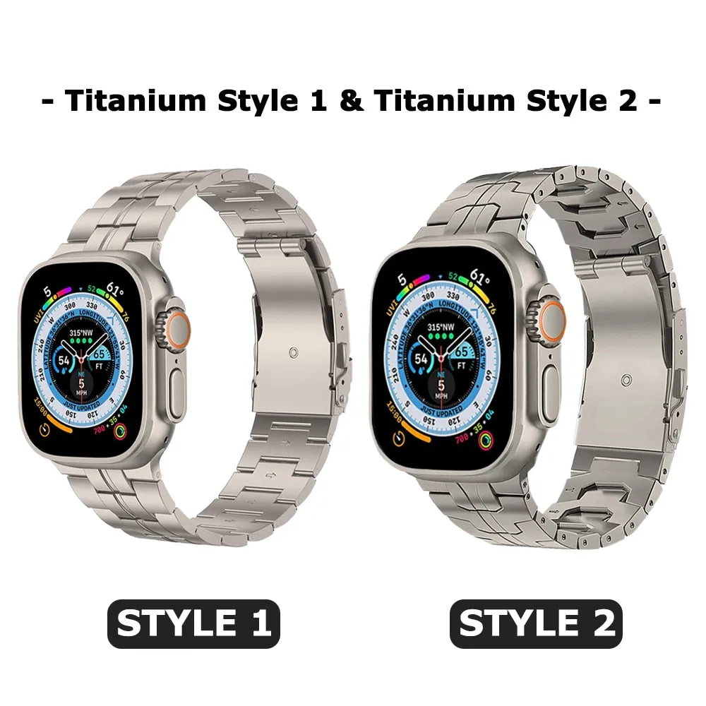 Titanium Apple watch Ultra watch band 49mm by reliablebands