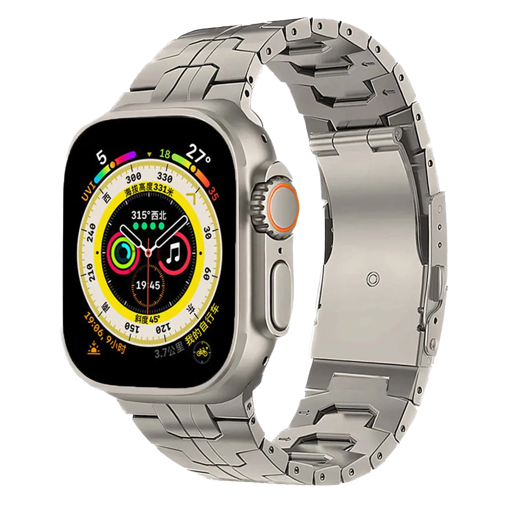Titanium Apple watch Ultra watch band 49mm by reliablebands
