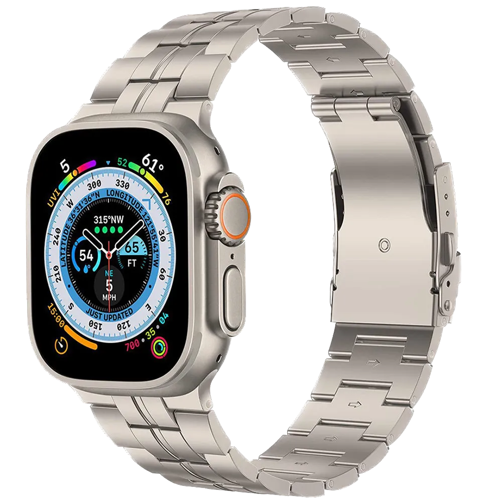 Titanium Apple watch Ultra watch band 49mm by reliablebands