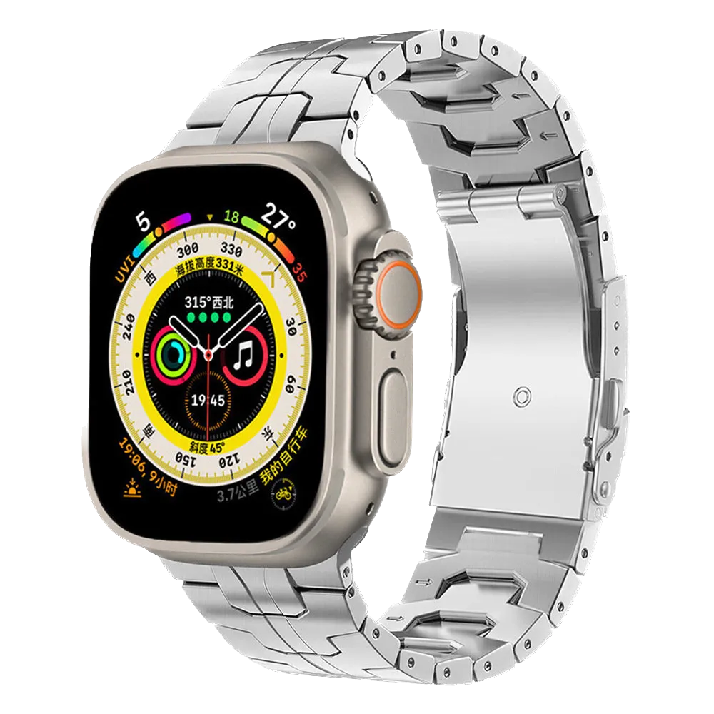 Titanium Apple watch Ultra watch band 49mm by reliablebands