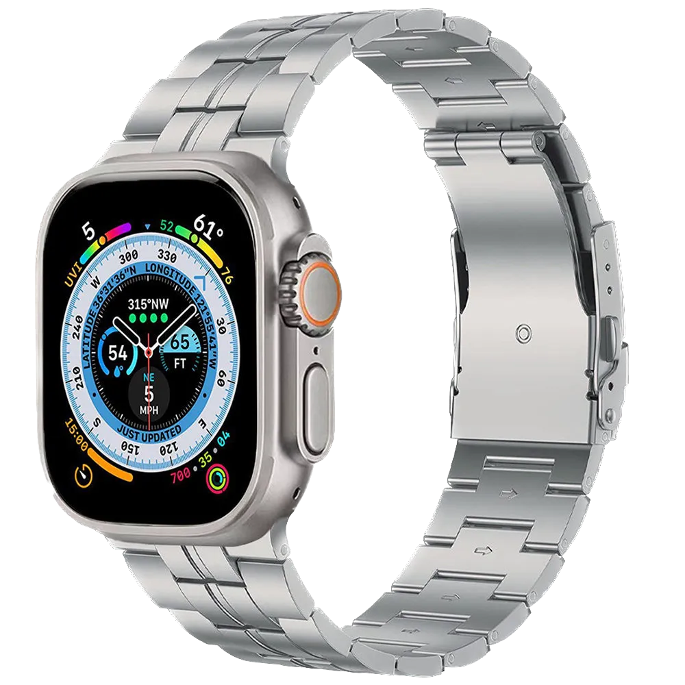 Titanium Apple watch Ultra watch band 49mm by reliablebands