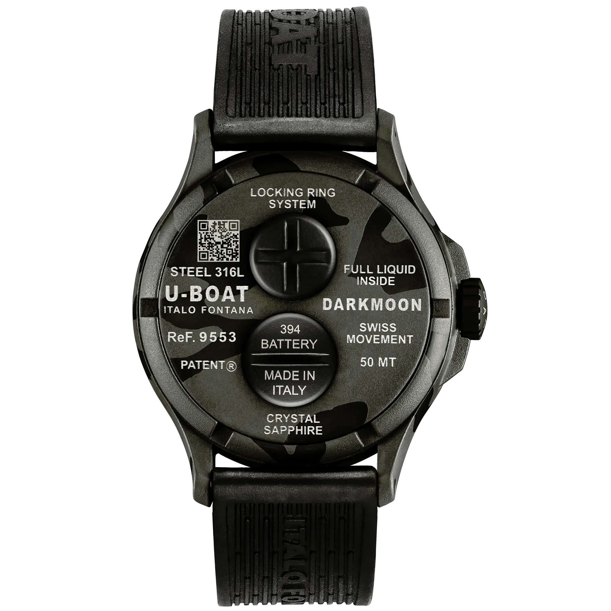 U-Boat Watch Darkmoon 44 BK Camouflage Curved Grey 9553