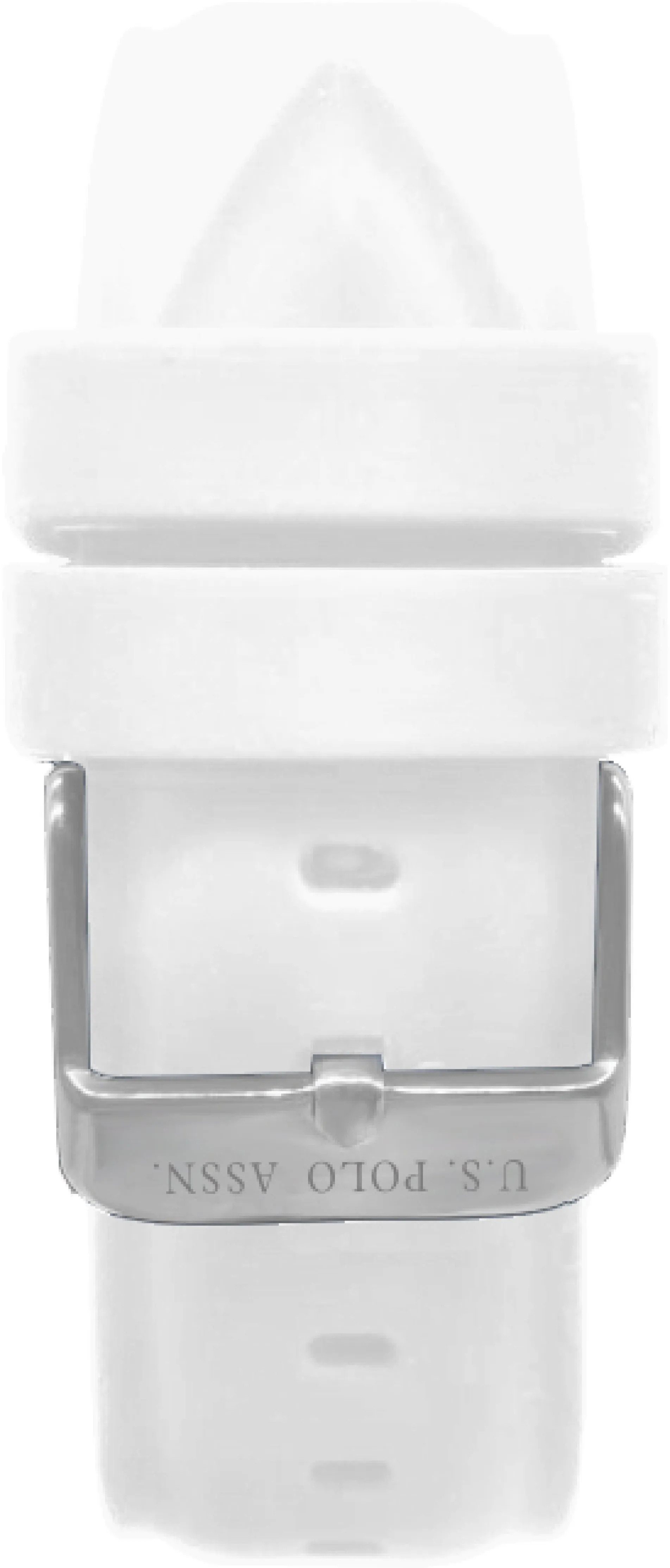 US POLO ASSN. UNISEX WHITE SILICONE STRAP WITH S.S. BUCKLE & SOFT TOUCH FINISHING