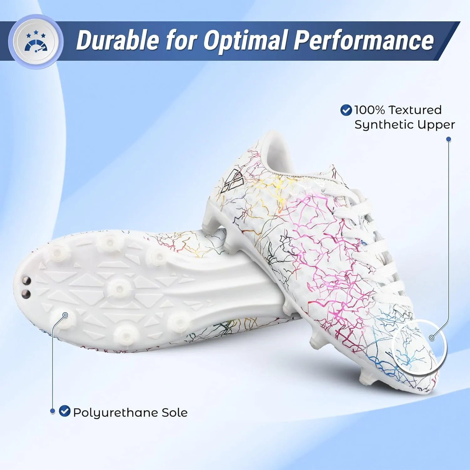 Vizari Zodiac Firm Ground Soccer Cleats for Boys and Girls | Lightweight & Durable Football Shoes with Molded TPU Outsole | Youth Cleats with Secure Lace-Up Closure for Maximum Traction & Performance