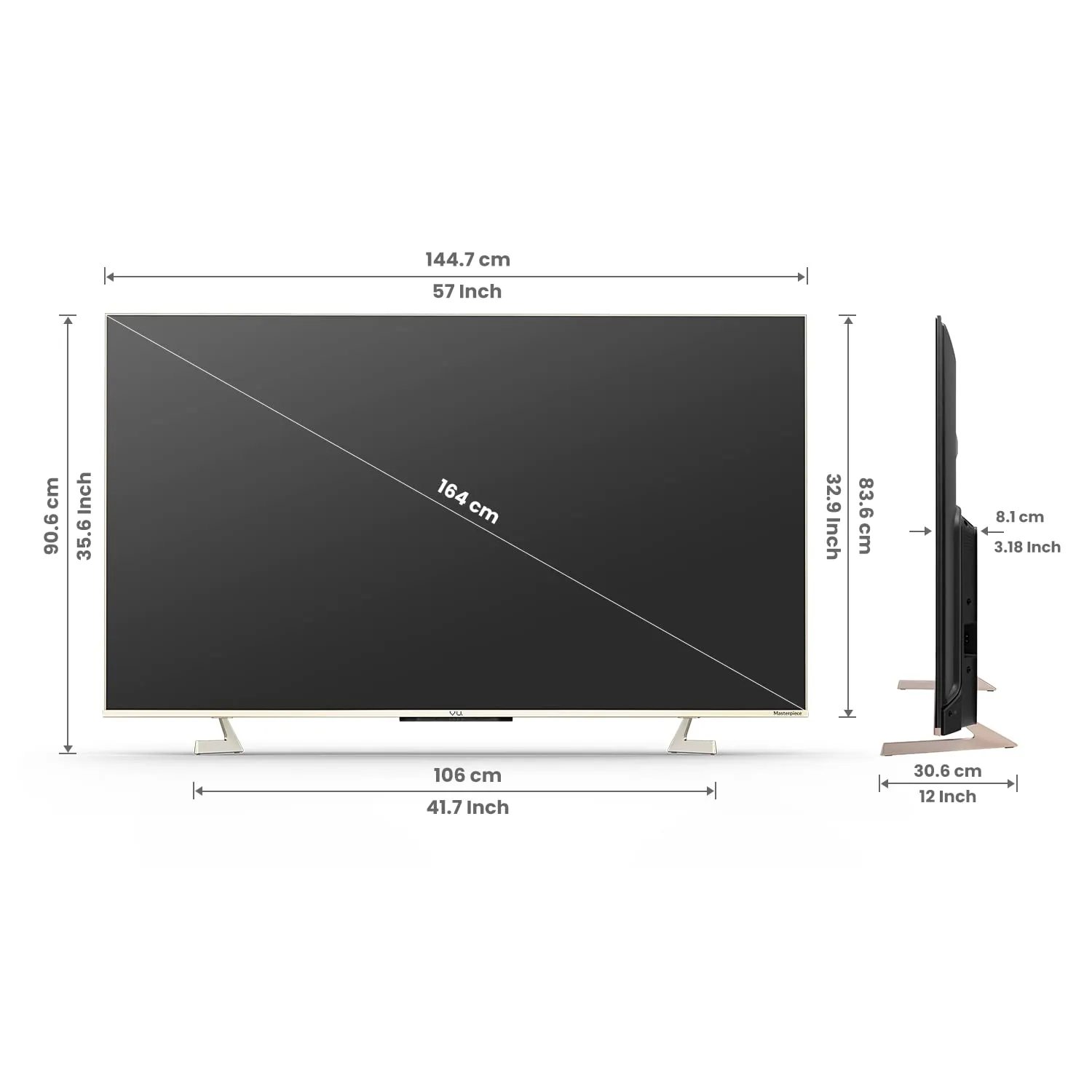Vu 65 inches The Masterpiece Glo Series 4K Ultra HD Smart Android QLED TV 65QMP With 3 Yrs Warranty