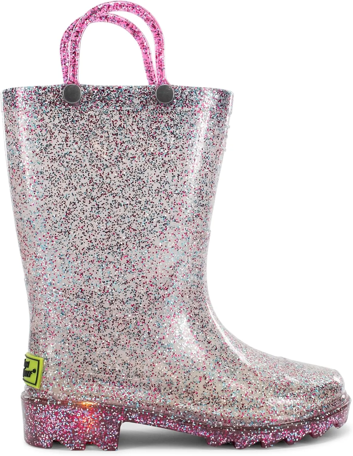 Western Chief Kids Light Up Waterproof Rainboots with Handles for Easy On & Off