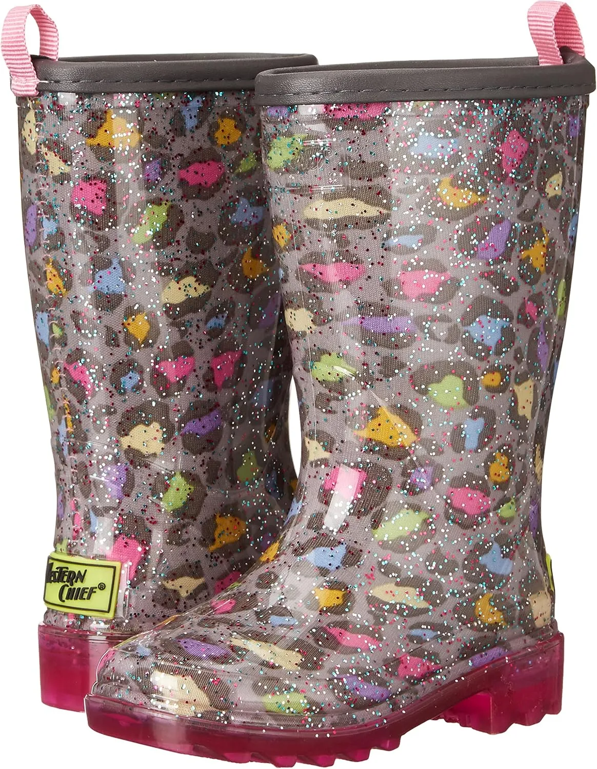 Western Chief Unisex-Child PVC Lighted Kids Rain Boot