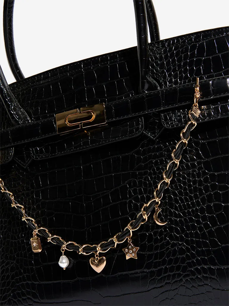 Westside Accessories Gold & Black Multi Charm Bag Chain
