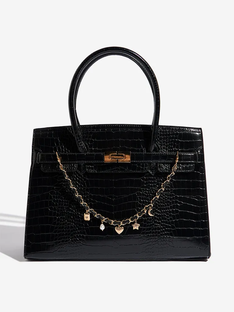 Westside Accessories Gold & Black Multi Charm Bag Chain