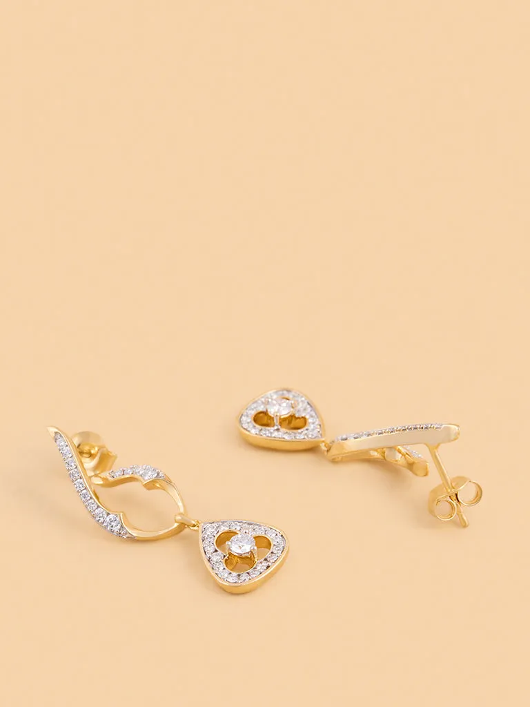 Westside X Pome Elegant Drop Earrings with Lab Diamond Accents
