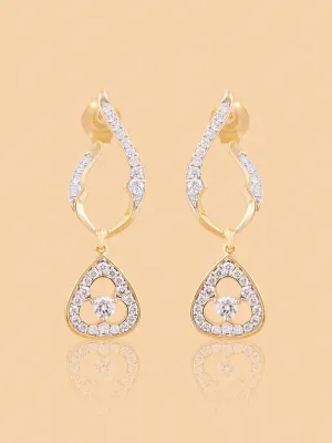 Westside X Pome Elegant Drop Earrings with Lab Diamond Accents