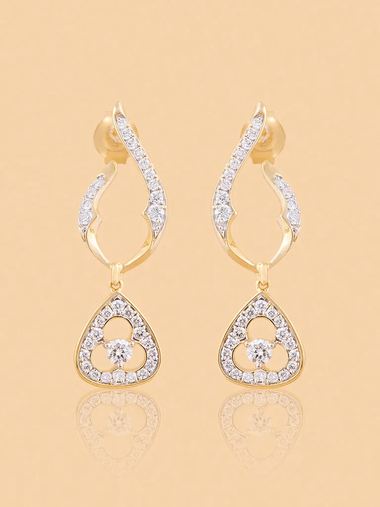 Westside X Pome Elegant Drop Earrings with Lab Diamond Accents