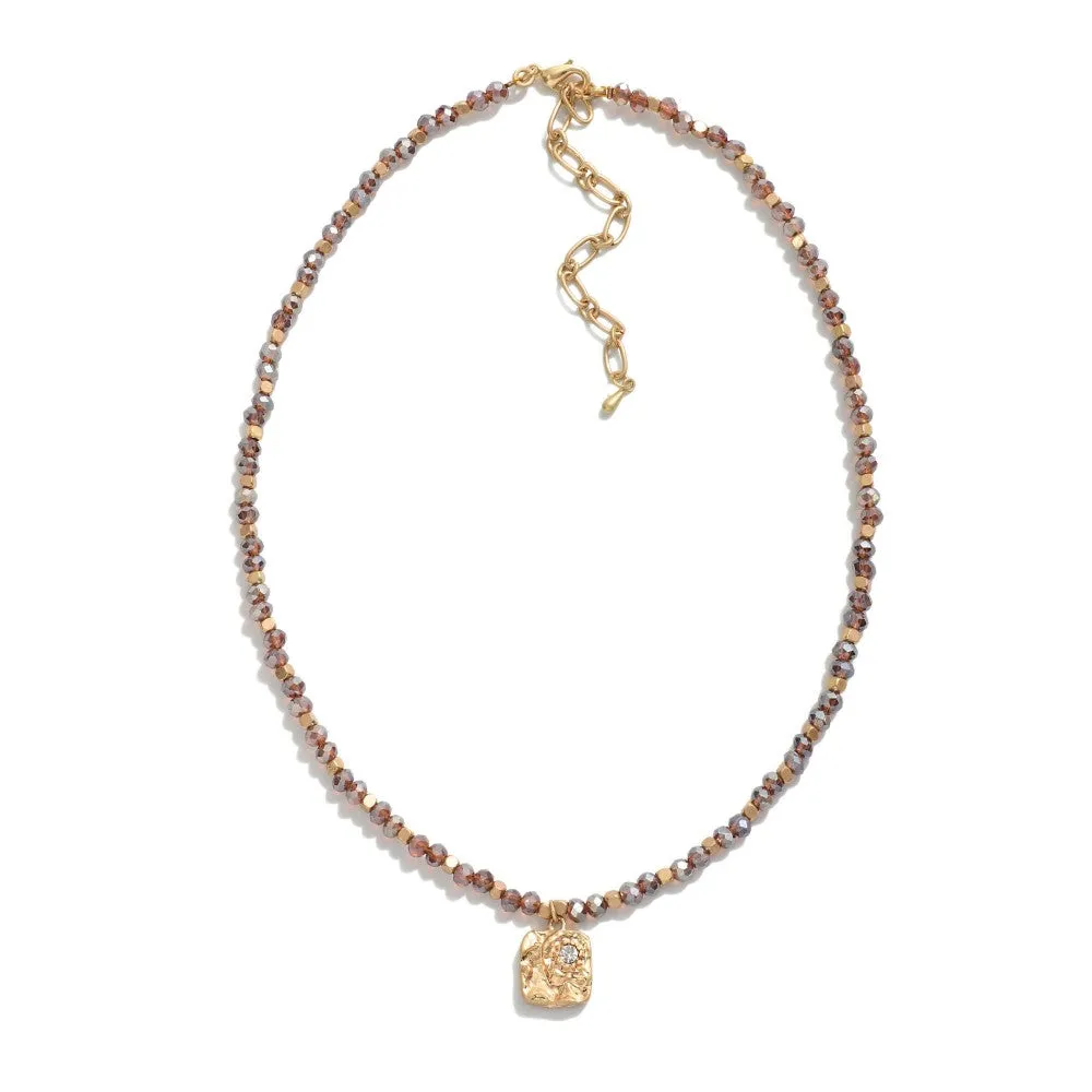 Wine Beaded Necklace