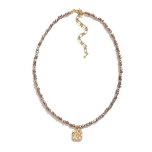 Wine Beaded Necklace