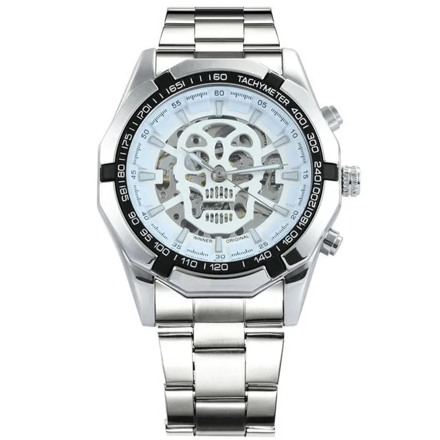 WINNER New Fashion Mechanical Watch Men Skull Design