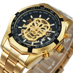 WINNER New Fashion Mechanical Watch Men Skull Design