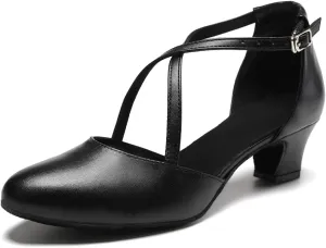 Women Ballroom Dance Shoes Closed Toe Performence Tango Modern Waltz Latin Salsa Dance Shoes Character Shoes,Model YCL881 4.5cm Heel
