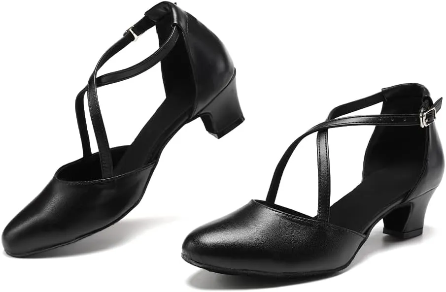 Women Ballroom Dance Shoes Closed Toe Performence Tango Modern Waltz Latin Salsa Dance Shoes Character Shoes,Model YCL881 4.5cm Heel