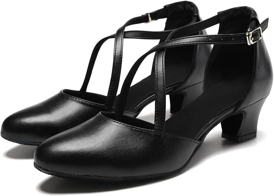 Women Ballroom Dance Shoes Closed Toe Performence Tango Modern Waltz Latin Salsa Dance Shoes Character Shoes,Model YCL881 4.5cm Heel
