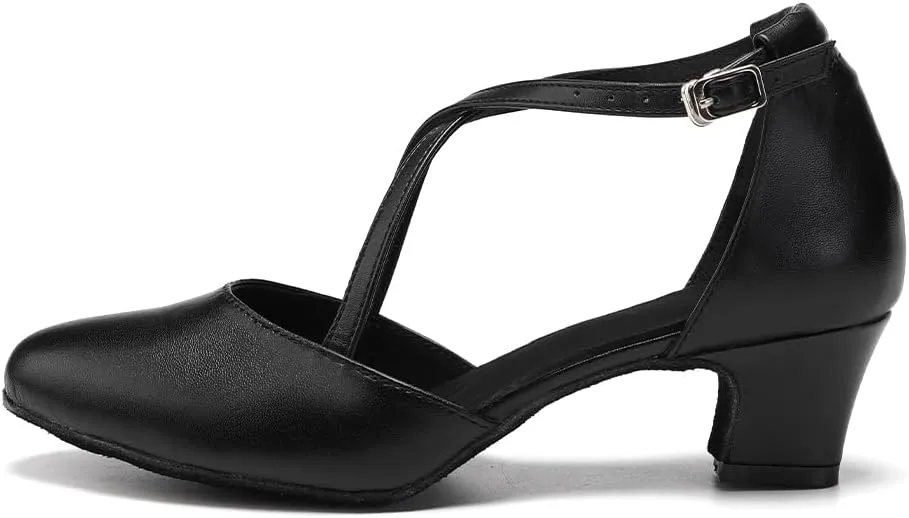 Women Ballroom Dance Shoes Closed Toe Performence Tango Modern Waltz Latin Salsa Dance Shoes Character Shoes,Model YCL881 4.5cm Heel