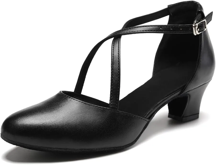 Women Ballroom Dance Shoes Closed Toe Performence Tango Modern Waltz Latin Salsa Dance Shoes Character Shoes,Model YCL881 4.5cm Heel