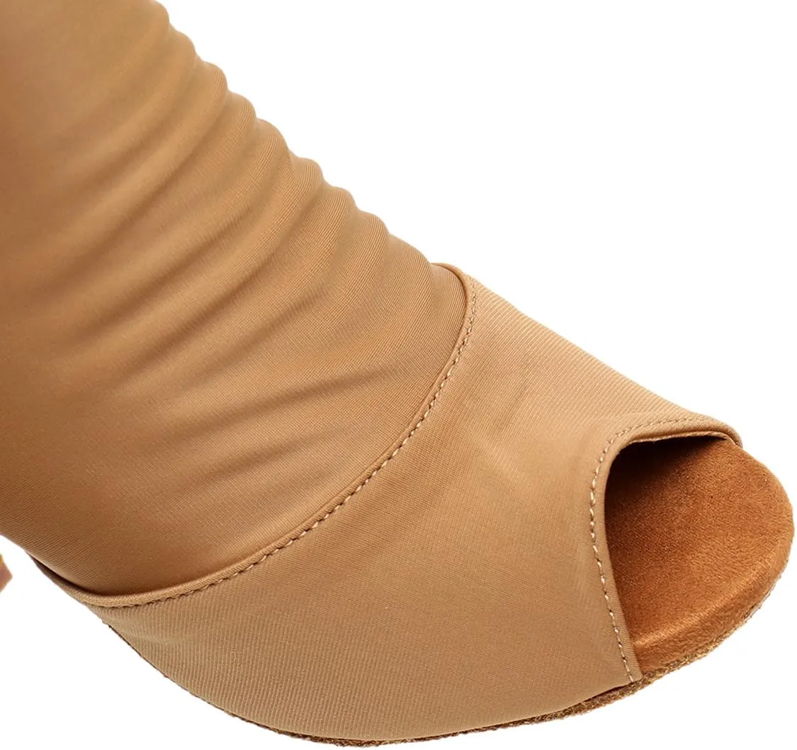 Women's Fashion Peep Toe Ballroom Dance Boots Latin Modern Party Wedding Performance Dance Shoes