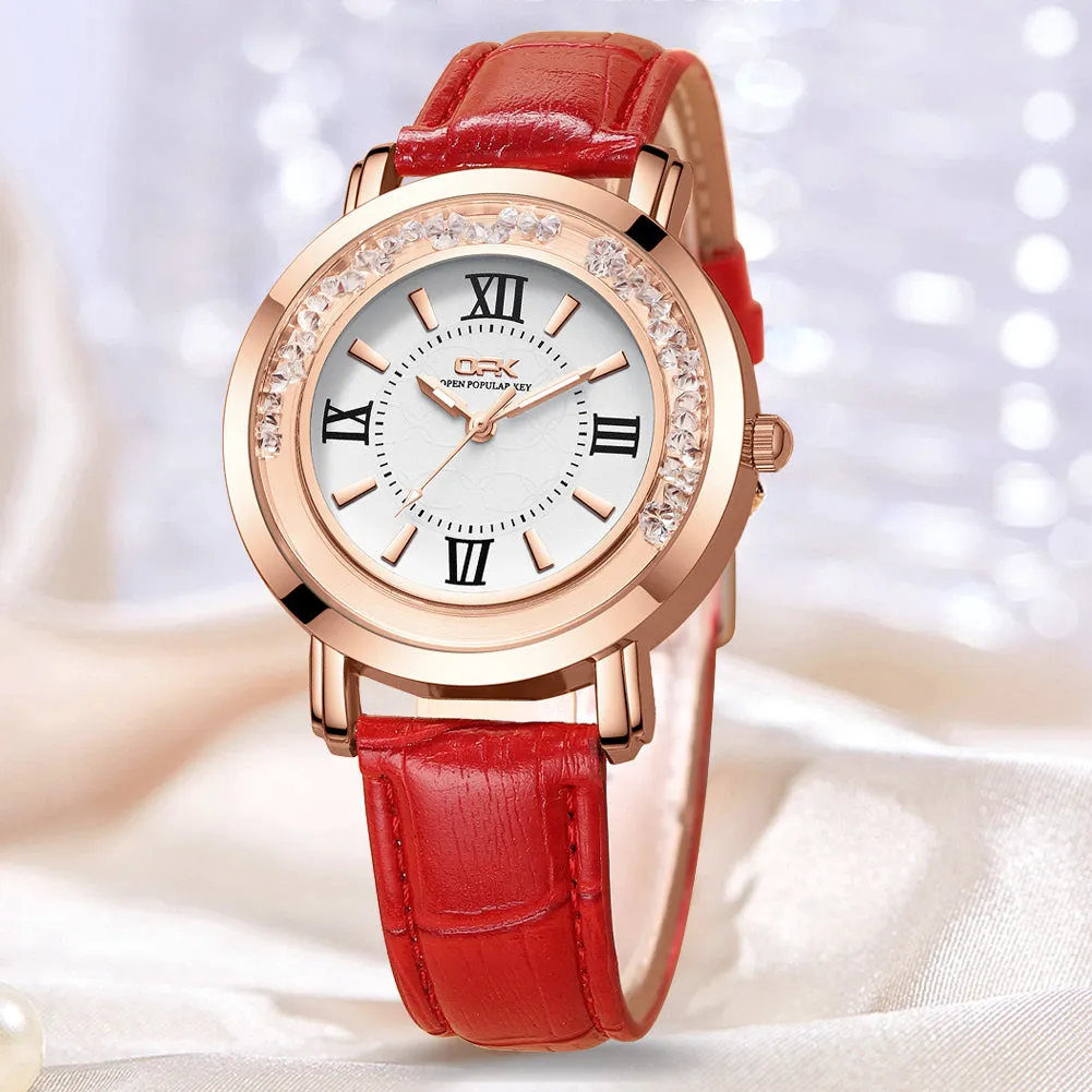 Women's waterproof diamond-encrusted watch W06OPK88611