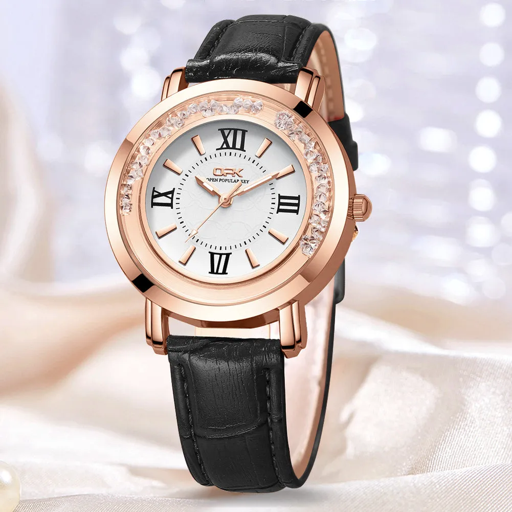 Women's waterproof diamond-encrusted watch W06OPK88611