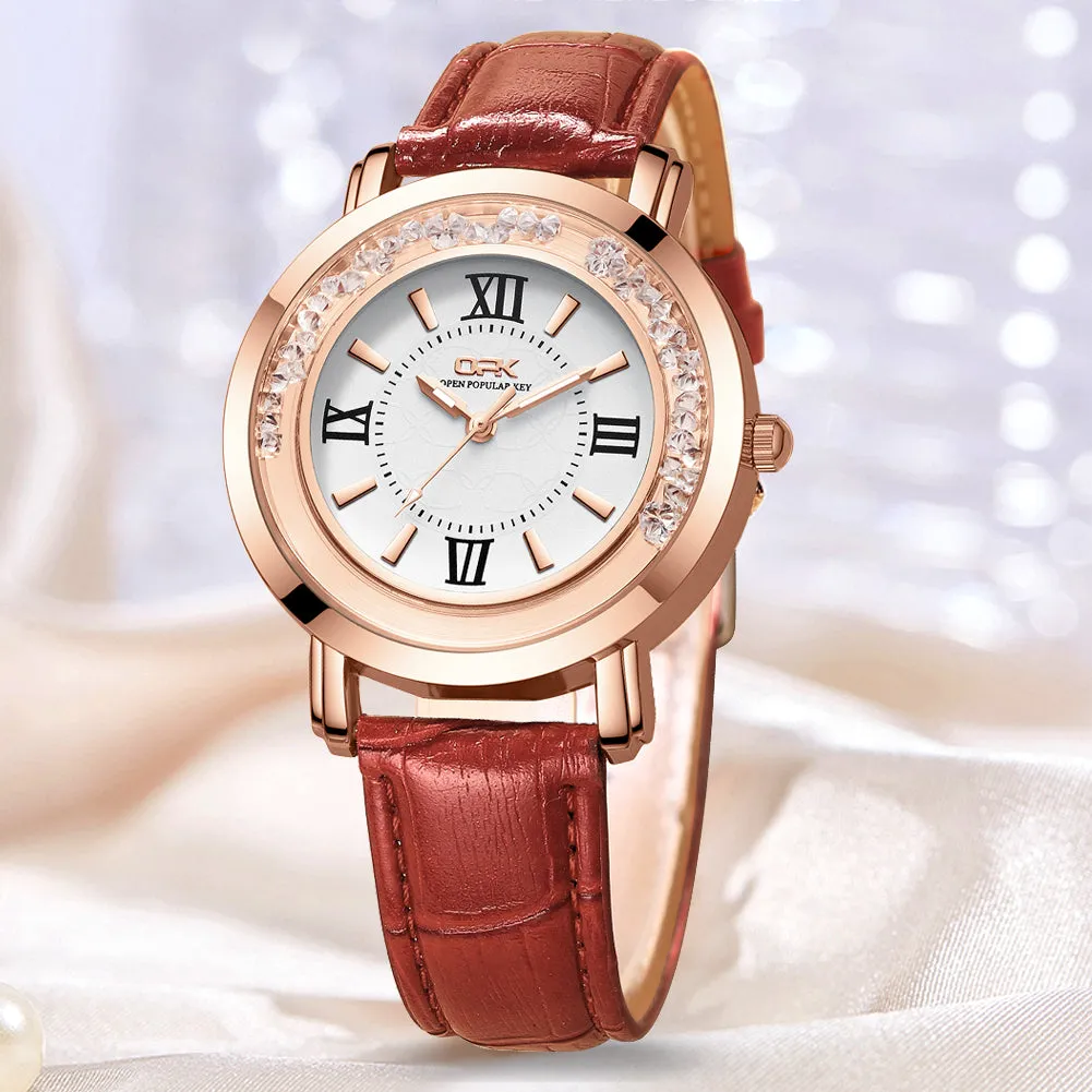 Women's waterproof diamond-encrusted watch W06OPK88611