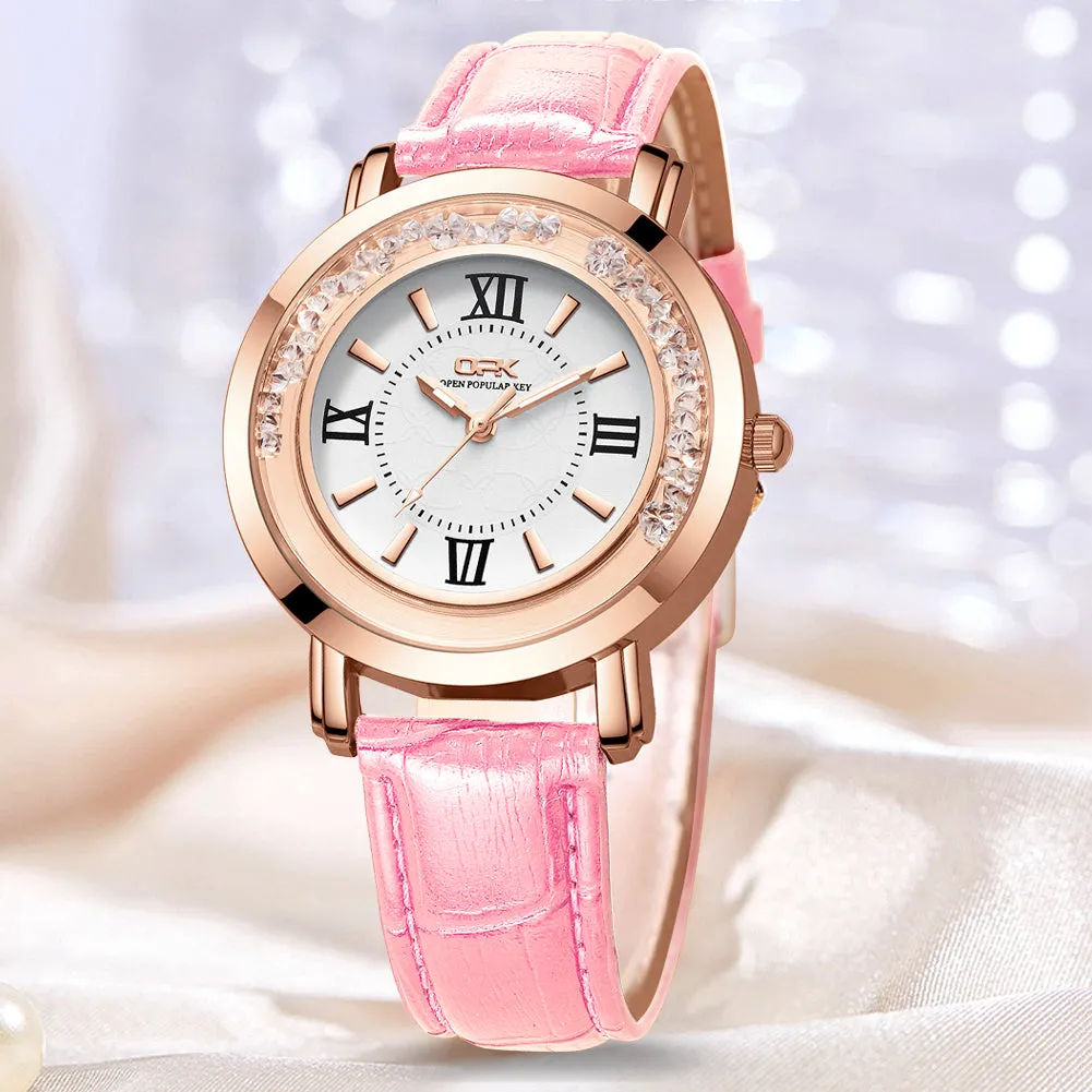 Women's waterproof diamond-encrusted watch W06OPK88611